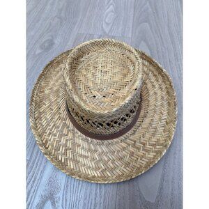 Dorfman Pacific DPC Straw Hat With Brown Band For Summer Sun Protection